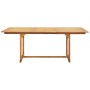 Set de comedor jardín 7 pzas polipropileno madera maciza negro