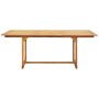 Set de comedor jardín 7 pzas polipropileno madera maciza gris