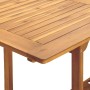 Set de comedor jardín 7 pzas polipropileno madera maciza gris