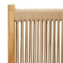 Set de comedor jardín 7 pzas polipropileno madera maciza beige