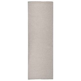Taupegrauer flachgewebter Outdoor-Teppich 80x250 cm von vidaXL, Teppiche - Ref: Foro24-340779, Preis: 39,05 €, Rabatt: %