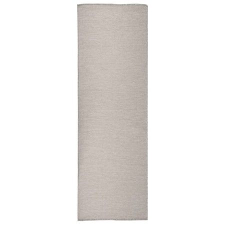 Taupegrauer flachgewebter Outdoor-Teppich 80x250 cm von vidaXL, Teppiche - Ref: Foro24-340779, Preis: 40,84 €, Rabatt: %