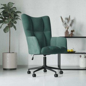 Sillón de relax de terciopelo verde oscuro Sillón de relax de terciopelo verde oscuro