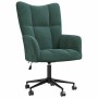 Sillón de relax de terciopelo verde oscuro