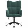 Sillón de relax de terciopelo verde oscuro