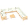 Gartenmöbel 12 Stück und Kissen aus massivem Kiefernholz von vidaXL, Gartensets - Ref: Foro24-3096929, Preis: 995,72 €, Rabat...