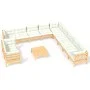 Muebles de jardín 12 piezas y cojines madera maciza de pino de vidaXL, Conjuntos de jardín - Ref: Foro24-3096929, Precio: 982...
