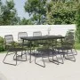 7-teiliges Garten-Essset Rattan PVC schwarz von vidaXL, Gartensets - Ref: Foro24-3060270, Preis: 491,28 €, Rabatt: %