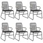 7-teiliges Garten-Essset Rattan PVC schwarz von vidaXL, Gartensets - Ref: Foro24-3060270, Preis: 491,28 €, Rabatt: %
