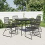Garden dining set 5 pieces black PVC rattan by vidaXL, Garden sets - Ref: Foro24-3060268, Price: 325,94 €, Discount: %