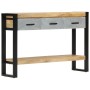 Mesa consola madera maciza de mango rugosa 110x30x76 cm de vidaXL, Mesas auxiliares - Ref: Foro24-351619, Precio: 218,10 €, D...