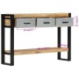 Mesa consola madera maciza de mango rugosa 110x30x76 cm de vidaXL, Mesas auxiliares - Ref: Foro24-351619, Precio: 218,10 €, D...