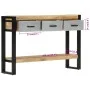 Mesa consola madera maciza de mango rugosa 110x30x76 cm de vidaXL, Mesas auxiliares - Ref: Foro24-351619, Precio: 214,86 €, D...