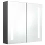 Armario de baño con espejo y LED gris 62x14x60 cm de vidaXL, Tocadores de baño - Ref: Foro24-326520, Precio: 102,74 €, Descue...