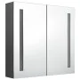 Bathroom cabinet with mirror and LED gray 62x14x60 cm by vidaXL, bathroom vanities - Ref: Foro24-326520, Price: 104,29 €, Dis...