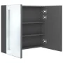 Armario de baño con espejo y LED gris 62x14x60 cm de vidaXL, Tocadores de baño - Ref: Foro24-326520, Precio: 102,74 €, Descue...