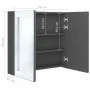 Armario de baño con espejo y LED gris 62x14x60 cm de vidaXL, Tocadores de baño - Ref: Foro24-326520, Precio: 102,74 €, Descue...