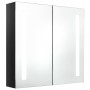 Badezimmerschrank mit LED-Spiegel glänzend schwarz 62x14x60 cm von vidaXL, Badezimmerwaschtische - Ref: Foro24-326519, Preis:...