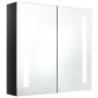 Bathroom cabinet with LED mirror glossy black 62x14x60 cm by vidaXL, bathroom vanities - Ref: Foro24-326519, Price: 104,37 €,...