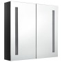 Armario de baño con espejo LED negro brillante 62x14x60 cm de vidaXL, Tocadores de baño - Ref: Foro24-326519, Precio: 104,37 ...