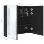 Bathroom cabinet with LED mirror glossy black 62x14x60 cm by vidaXL, bathroom vanities - Ref: Foro24-326519, Price: 104,37 €,...