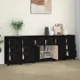Aparador de madera maciza de pino negro 230 x 35 x 80 cm de vidaXL, Aparadores - Ref: Foro24-3114093, Precio: 400,70 €, Descu...