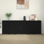 Aparador de madera maciza de pino negro 230 x 35 x 80 cm de vidaXL, Aparadores - Ref: Foro24-3114093, Precio: 400,70 €, Descu...