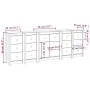 Aparador de madera maciza de pino negro 230 x 35 x 80 cm de vidaXL, Aparadores - Ref: Foro24-3114093, Precio: 400,70 €, Descu...
