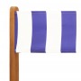Juego de bistro de 3 piezas tela y madera maciza azul y blanco