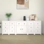 Aparador de madera maciza de pino blanco 230 x 35 x 80 cm de vidaXL, Aparadores - Ref: Foro24-3114090, Precio: 399,26 €, Desc...
