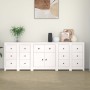 Sideboard aus massivem weißem Kiefernholz, 230 x 35 x 80 cm von vidaXL, Sideboards - Ref: Foro24-3114090, Preis: 404,60 €, Ra...