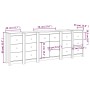 Sideboard aus massivem weißem Kiefernholz, 230 x 35 x 80 cm von vidaXL, Sideboards - Ref: Foro24-3114090, Preis: 404,60 €, Ra...