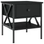 Engineered wood black bedside table 40x42x45 cm by vidaXL, Nightstands - Ref: Foro24-825953, Price: 49,85 €, Discount: %