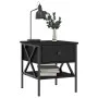 Engineered wood black bedside table 40x42x45 cm by vidaXL, Nightstands - Ref: Foro24-825953, Price: 49,85 €, Discount: %