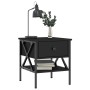 Nachttisch aus Holzwerkstoff schwarz 40x42x45 cm von vidaXL, Nachttische - Ref: Foro24-825953, Preis: 50,66 €, Rabatt: %