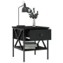 Engineered wood black bedside table 40x42x45 cm by vidaXL, Nightstands - Ref: Foro24-825953, Price: 49,85 €, Discount: %