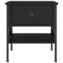 Engineered wood black bedside table 40x42x45 cm by vidaXL, Nightstands - Ref: Foro24-825953, Price: 49,85 €, Discount: %