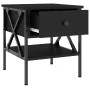 Engineered wood black bedside table 40x42x45 cm by vidaXL, Nightstands - Ref: Foro24-825953, Price: 49,85 €, Discount: %