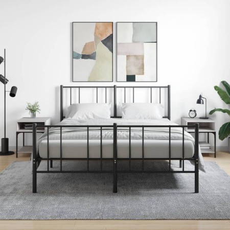 Bedside table 2 units engineered wood Sonoma gray 40x41x50 cm by vidaXL, Nightstands - Ref: Foro24-825880, Price: 55,24 €, Di...