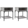 Bedside table 2 units engineered wood Sonoma gray 40x41x50 cm by vidaXL, Nightstands - Ref: Foro24-825880, Price: 55,24 €, Di...