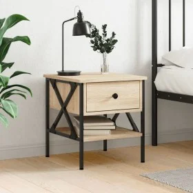 Sonoma oak engineered wood bedside table 40x42x45 cm by vidaXL, Nightstands - Ref: Foro24-825955, Price: 49,66 €, Discount: %
