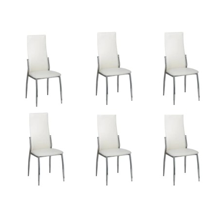 Esszimmerstühle 6 Einheiten aus weißem Kunstleder von vidaXL, Essstühle - Ref: Foro24-160258, Preis: 334,21 €, Rabatt: %