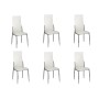 Sillas de comedor 6 unidades cuero sintético blanco de vidaXL, Sillas de comedor - Ref: Foro24-160258, Precio: 337,81 €