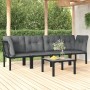 Garden furniture set 5 pieces black and gray synthetic rattan by vidaXL, Garden sets - Ref: Foro24-3187734, Price: 256,65 €, ...
