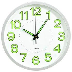 Reloj de pared luminoso blanco 30 cm de vidaXL, Relojes de pared - Ref: Foro24-325167, Precio: 37,91 €, Descuento: %