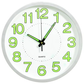 Reloj de pared luminoso blanco 30 cm