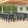 Garden furniture set 9 pieces black and gray synthetic rattan by vidaXL, Garden sets - Ref: Foro24-3187735, Price: 458,12 €, ...