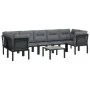 Garden furniture set 8 pieces black and gray synthetic rattan by vidaXL, Garden sets - Ref: Foro24-3187770, Price: 394,70 €, ...