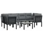 Garden furniture set 7 pieces black and gray synthetic rattan by vidaXL, Garden sets - Ref: Foro24-3187769, Price: 371,53 €, ...
