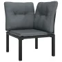 Garden furniture set 7 pieces black and gray synthetic rattan by vidaXL, Garden sets - Ref: Foro24-3187769, Price: 371,53 €, ...